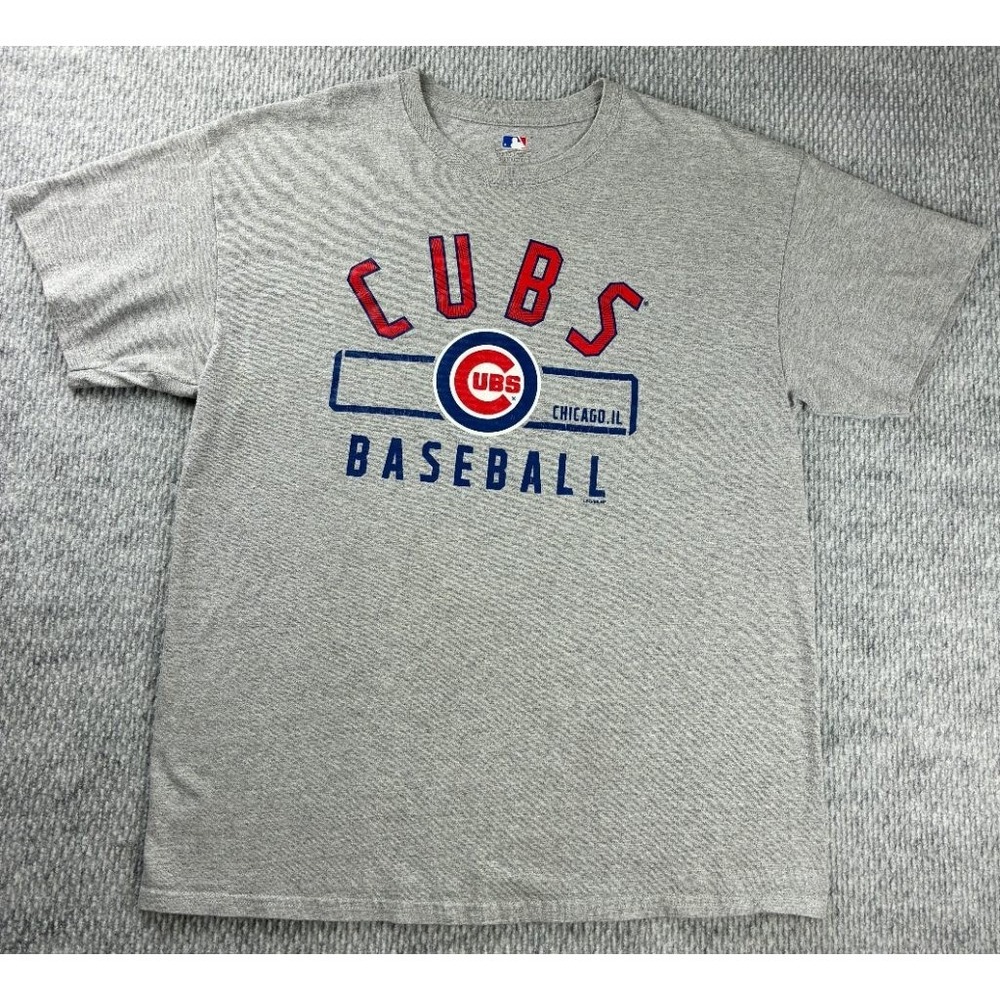 Chicago Cubs Baseball T-Shirt Size Large Gray MLB Merchandise